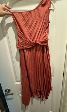 One Shoulder Satin Dress