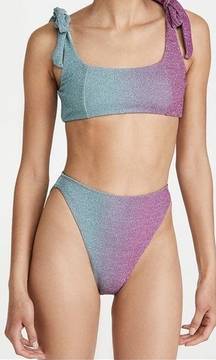 NWT BEACH RIOT Ombré Bikini Set Avalon Top