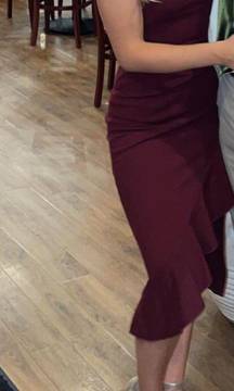 Midi Maroon Dress