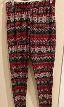 ShoSho Cozy Fleece High Waist Leggings Sz Large