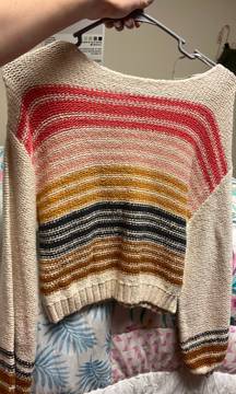 Rainbow Cropped Sweater