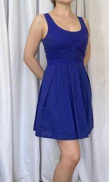 Vintage  Outfitters Georgette Crepe Mini Dress - Royal Blue - 0