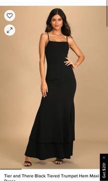 Tier And There Black Tiered Dress