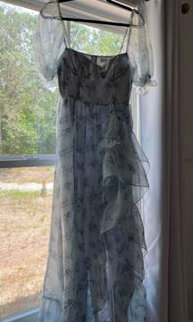 Hazel & Olive Blue Floral Maxi Dress