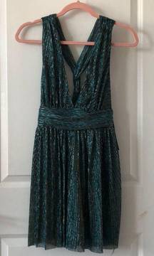 Blue Green Sparkly Dress