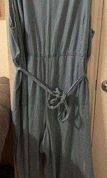 Womens plus size long jumpsuit with pockets size 4X pre-owned