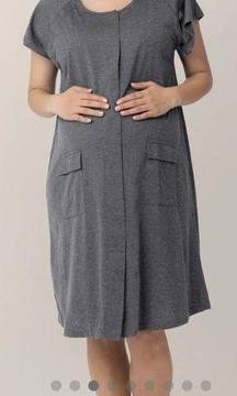 Kindred Bravely Universal Labor & Delivery Gown Grey Heather