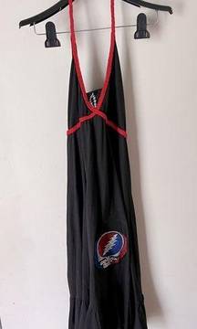 GRATEFUL DEAD Jayli Women’s Black Halter Dress Size L NEW