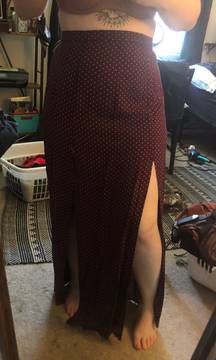 American Eagle Maroon Maxi Skirt