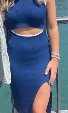 Navy Cutout Dress