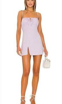 MORE TO COME Sarai Slit Mini Dress in Lavender