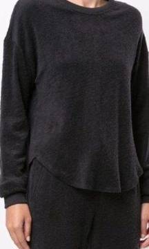 Revolve ALALA Curved Hem Knit Jumper Sweatshirt in Black