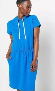 J Jason Wu French Terry Blue Hoodie Dress Large Petite Athletic Sweatshirt LP