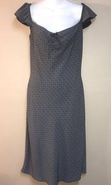 midi slip dress cowl neck flutter sleeve size 12