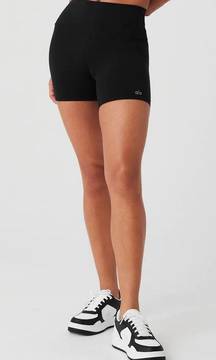 5" AIRBRUSH HIGH-WAIST BIKER SHORTS BLACK XS