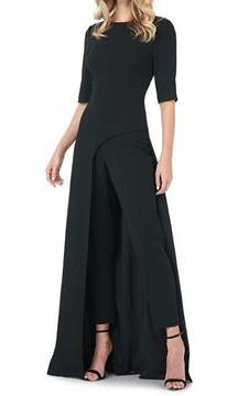 Kay Unger Davina Black Cocktail Maxi Jumpsuit Size 6 NWT