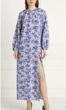 Hill House The Simone Dress Lilac Tonal Floral Purple Size M NWT