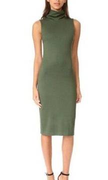 L’Agence Revolve Green Funnel Neck Bodycon Sleeveless Dress Size Small