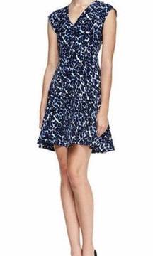 NWT  Lynx Print V-Neck Fit and Flare Sleeveless Dress