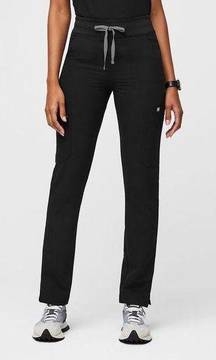 High Waisted Yola Skinny Scrub Pants Black Large