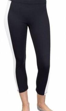 ALL ACCESS X BANDIER Black Side Stripe Leggings Size Large