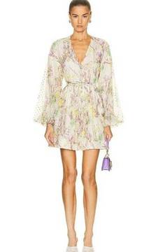 ALEXIS Behati Dress in Floral Embroidered Medium New Womens Floral Mini