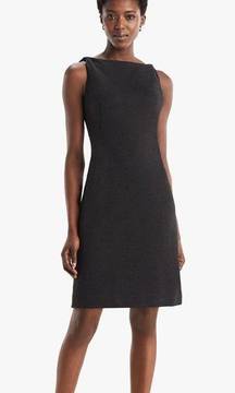 MM LaFleur Lydia Dress Textured Ponte in Charcoal Sz 10 GUC Professional Office