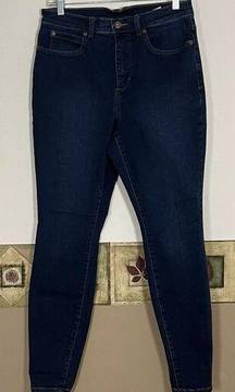 Duluth Trading Co Jeans Womens 8 Dark Wash Tapered Fit Stretch Blue Denim 28x27