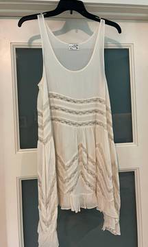 Off White Trapeze Tunic Dress