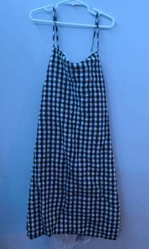 Black And White Plad  Dress