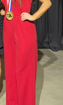 Francesca’s Red Jumpsuit