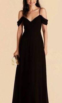 Devin Convertible Chiffon Gown Size S Black Slit Prom Bridesmaid NEW