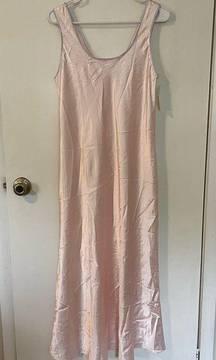 Natori Classic Pink Satin Quilt Slip Dress Size Small NWT