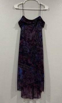 Byer Too Y2K Purple Abstract Dress Large L