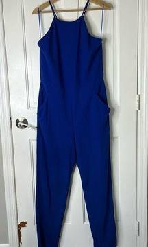 strappy jumpsuit royal blue size xl