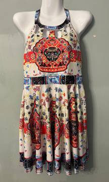 Multi-colored Boho sleeveless dress