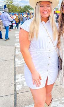 White Denim Dress