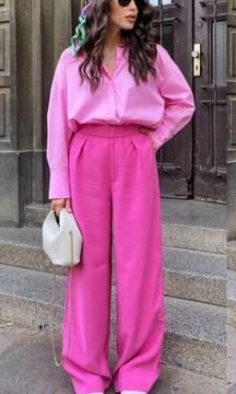 NEW  Barbie Pink Wide Leg Trousers M