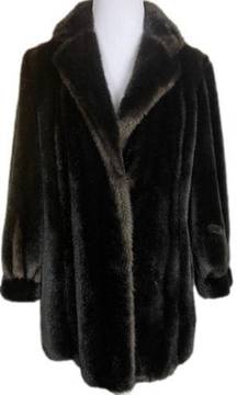 EMILIO PUCCI Vintage Faux Fur Coat Size 12