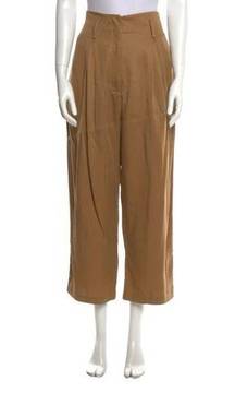 St Agni women's XS extra small camel tan trousers pants high waist tencel lyocel