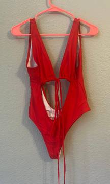 Sexy Red One Piece Swimsuit