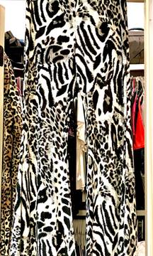 Bellbottom Pull On Pants XL Animal Print