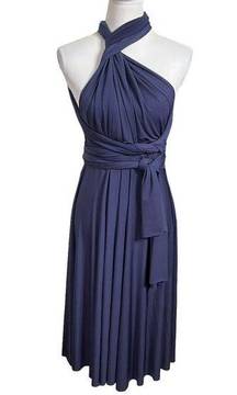 Dessy Group Convertible Wrap Tie Surplice Jersey Infinity Dress Size Small