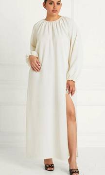 NWT HILL HOUSE The Simone Maxi Dress in Coconut Milk (Offwhite) sZ M