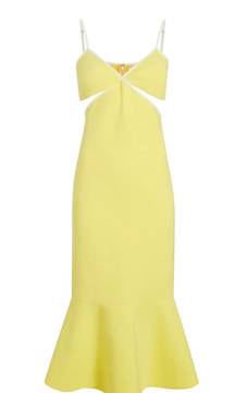 Yellow midi Dress