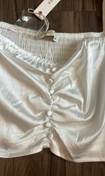 White Cropped Blouse