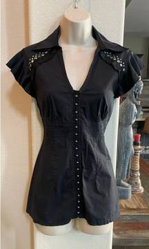 NWOT  London funky blouse. Sz M