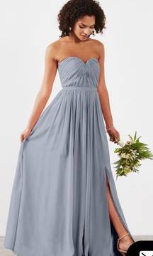 Mystic blue Strapless Dress 