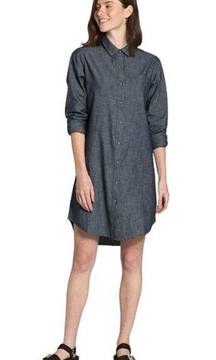 The‎ North Face Black Chambray Shirt Dress Medium Indigo Denim Womens  size M