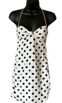 For Love of Lemons Ashland Small Black White Polka Dot Shift Dress